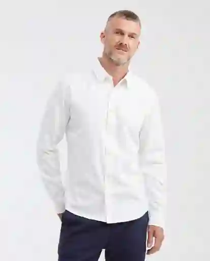 Camisa Dyed Twill Manga Larga Crudo Pristino Claro S Chevignon