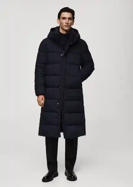 Abrigo Anorak Turino Navy Talla XXL Hombre Mango