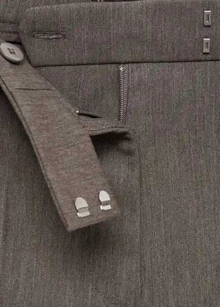 Pantalón Emma Gris Talla 40 Mujer Mango