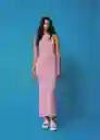 Vestido Cute Rosa Pastel Talla L Mujer Mango