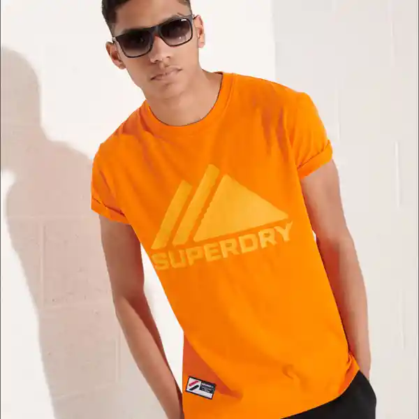 Superdry Camiseta Mountain Sport Mono Tee Mostaza Talla L