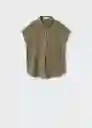 Blusa Lind-W Khaki Talla Xs Mujer Mango