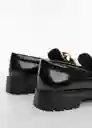 Zapatos Fau Negro Talla 35 Mujer Mango