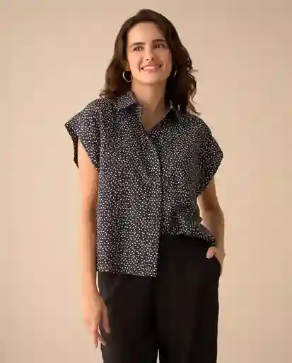 Camisa Jaguar Negro Ultraoscuro Talla XS 411G016 Esprit