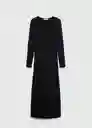 Vestido Basilam Negro Talla L Mujer Mango