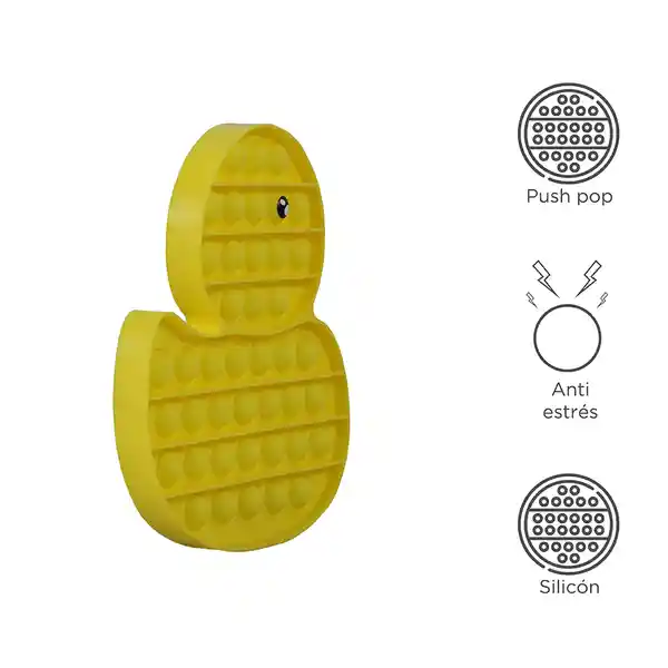 Juguete Sensoriales de Burbujas Push Pop Pato Amarillo Miniso