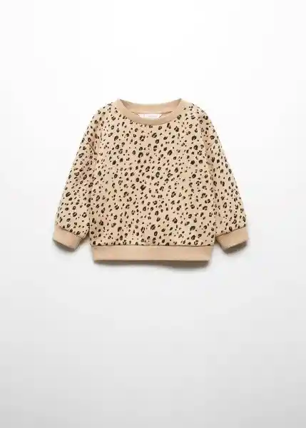 Sudadera Mancha Beige Talla 72 Niña Mango