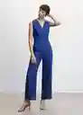 Enterizo Mono Nalita Azul Talla L Mujer Mango