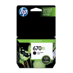 Hp Cartucho de Tinta 670Xl Negra