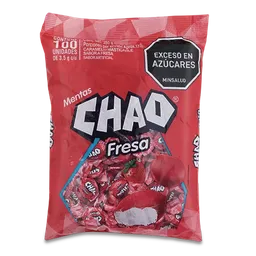 Caramelo Chao Masticable Fresa 100 Unidades(350 Gr)