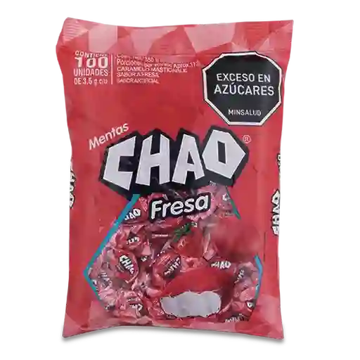 Caramelo Chao Masticable Fresa 100 Unidades(350 Gr)