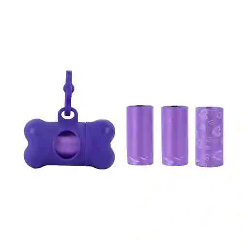 Bolsa Para Desechos de Mascotas Estuche 3 x 20 Purpura Miniso