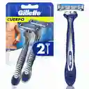 GILLETTE Cuerpo Cuchilla de Afeitar Máquina de Afeitar Corporal Desechable Zona Intima Depilación Corporal Masculina 2 uds