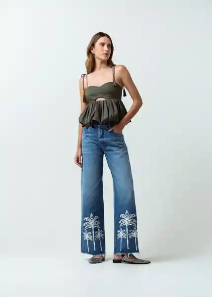 Camisa Cacao Mujer Verde Aceituna Oscuro Talla M 412G396 Naf Naf