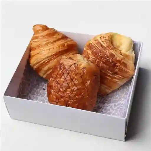 Caja de croissant x3