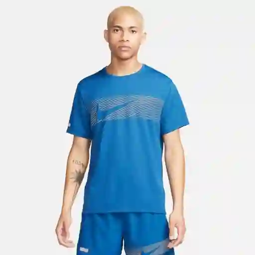 Nike Camiseta Flash Miler Top Para Hombre Azul Talla L