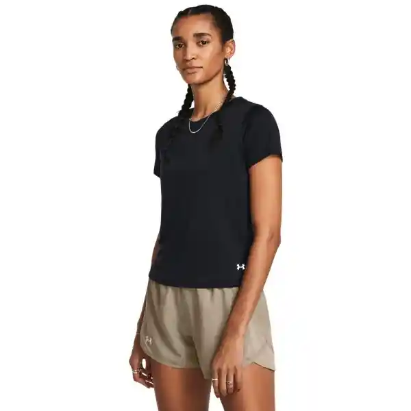 Under Armour Camiseta Streaker Negro Para Mujer Talla LG