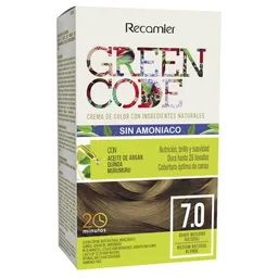 Recamier Tinte Capilar Green Code Tono 7.0 Rubio Mediano Natural