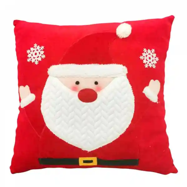 Rojo Cojín Navideño Santa Rojo 34 x 10 x 34 cm