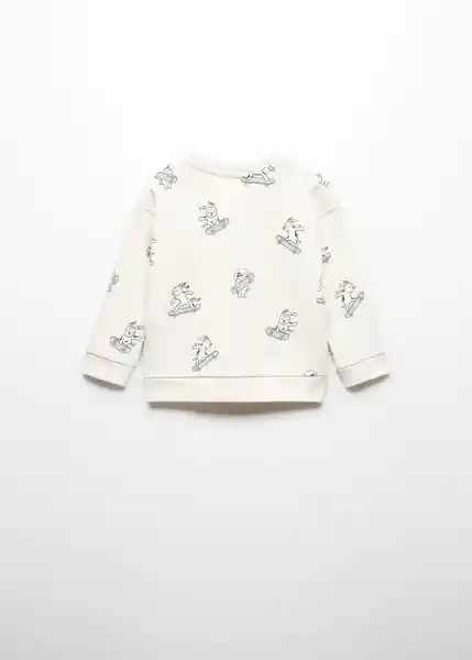 Sudadera Aopskate Niños Off White Talla 67 Mango