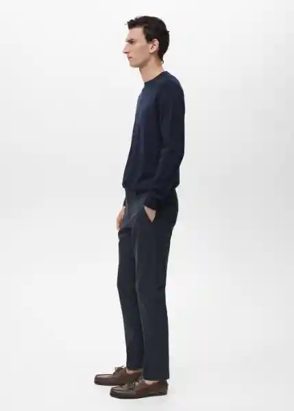 Pantalón Prato Navy Talla 40 Hombre Mango