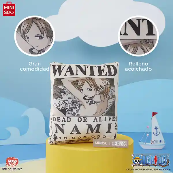 Almohada Cojín Nami Serie One Piece Variado 16 in Miniso
