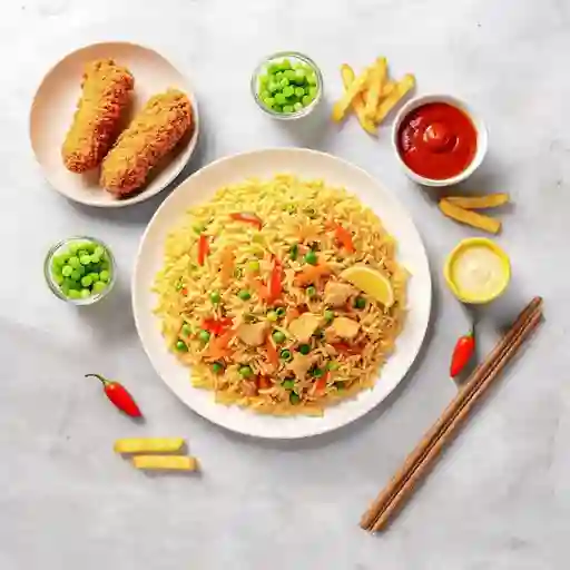 Combo arroz chino pollo frito 5 personas