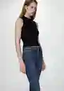 Jean Claudia Tejano Oscuro Talla 32 Mujer Mango