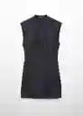 Vestido Nata Azul Noche Talla XL Mujer Mango