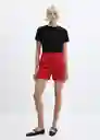 Short Malu5-H Mujer Rojo Talla 38 Mango