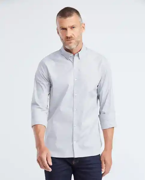 Camisa Fill & Fill Gris Estaño Medio Talla S Hombre Chevignon