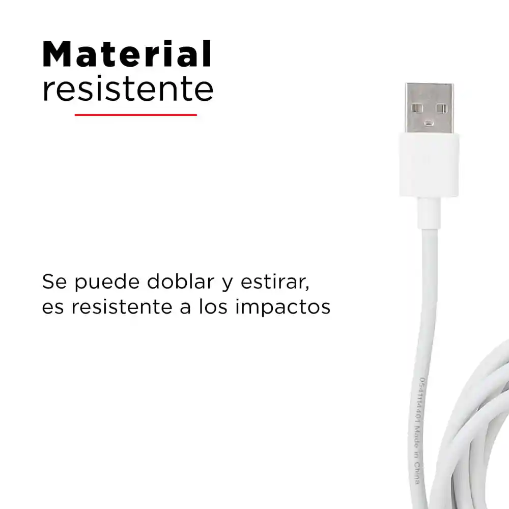 Lightning Cable De Carga Sync 3A Blanco 2M