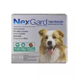 Nexgard Antipulgas para Perros (68 mg) de 10.1 a 25 kg