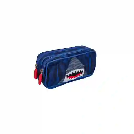 Scribe Cartuchera Kids Shark 2 Bolsillos