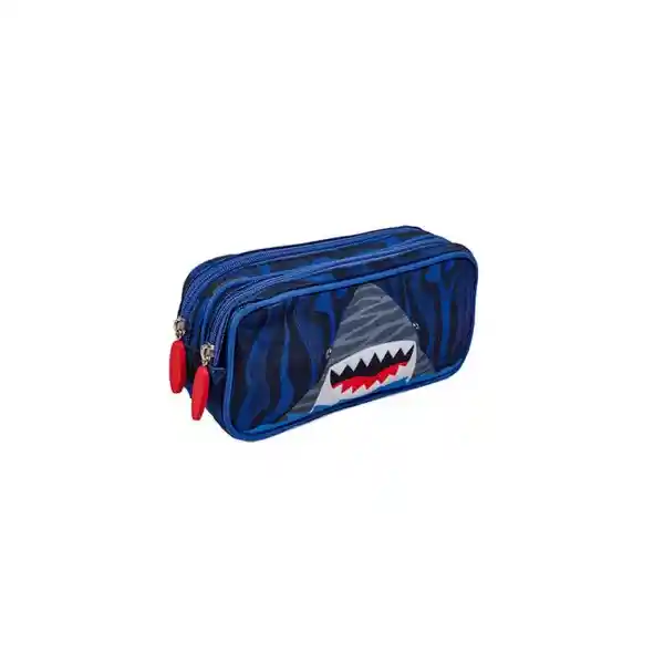 Scribe Cartuchera Kids Shark 2 Bolsillos