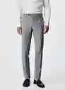 Pantalón Brasilia Gris Talla 36 Hombre Mango