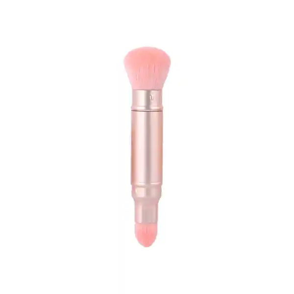Brocha Maquillaje Retráctil de Doble Punta Serie Rosa Miniso