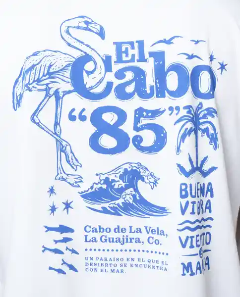 Camiseta Hombre Blanco Talla S 102G001 Rifle
