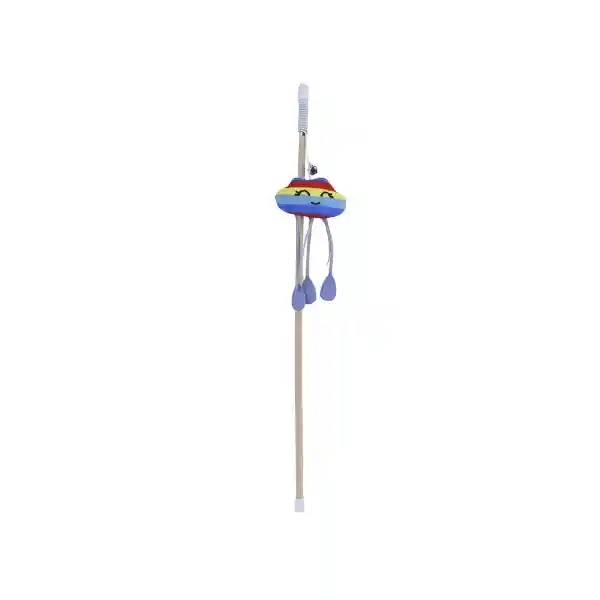 Juguete Para Mascota Vara Gato Borlas Nube Serie Rainbow Miniso