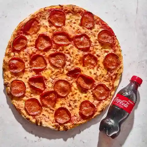 Pizza pepperoni + gaseosa