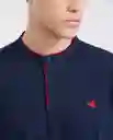 Camiseta Polo Details Azul Dark Ultra Oscuro L Chevignon