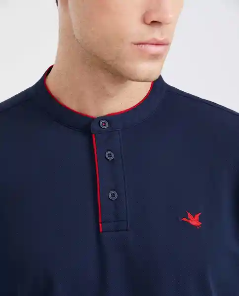 Camiseta Polo Details Azul Dark Ultra Oscuro L Chevignon