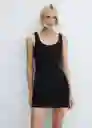 Vestido Bengala Negro Talla XS Mujer Mango