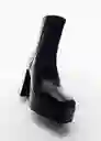 Botines Paris Negro Talla 41 Mujer Mango