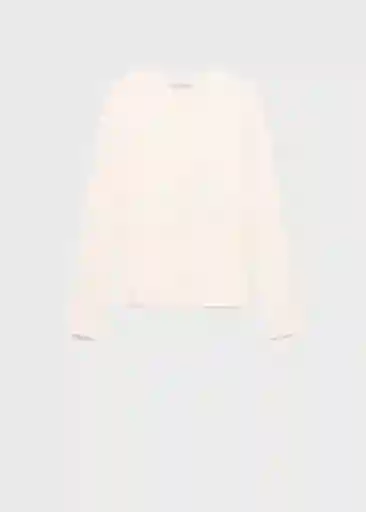 Camiseta Secondca Crudo Talla M Mujer Mango