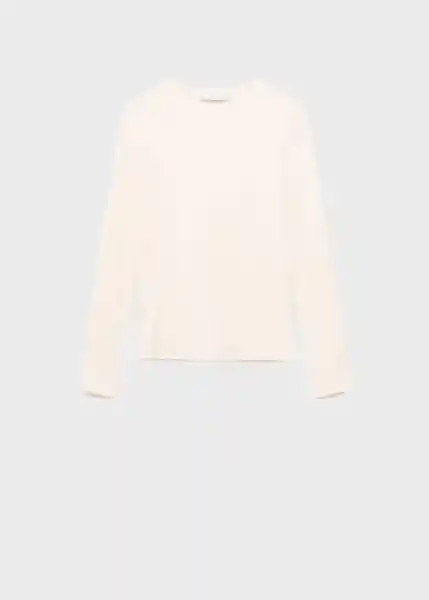 Camiseta Secondca Crudo Talla M Mujer Mango