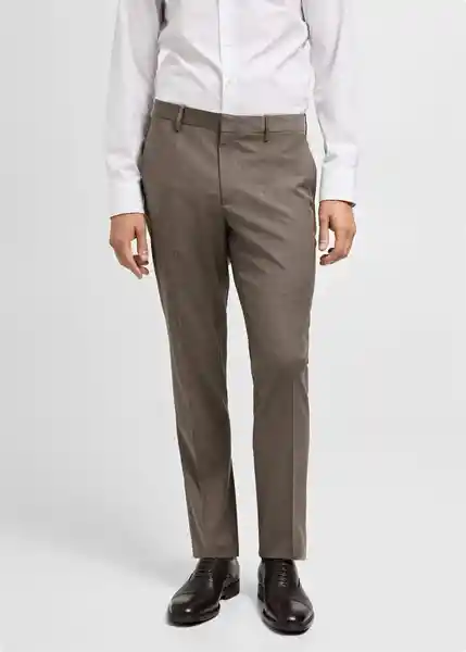 Pantalón París Beige Talla 42 Hombre Mango