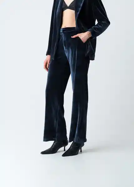 Pantalón Arlo Mujer Azul Pacifico Medio Talla 8 433G382 Naf Naf