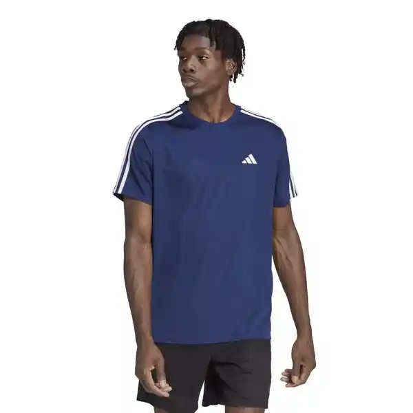 Adidas Camiseta Tr-es Base 3s Para Hombre Azul Talla M