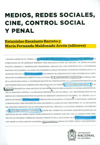 Medios Redes Sociales Cine Control Social y Penal - VV.AA